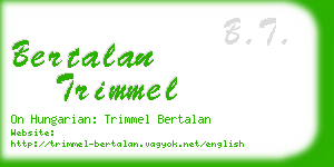 bertalan trimmel business card